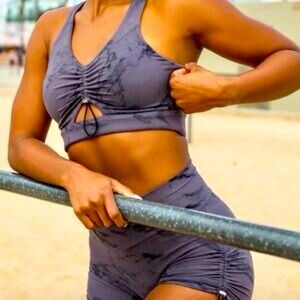 Bombshell Sportswear Charcoal Toggle Shorts